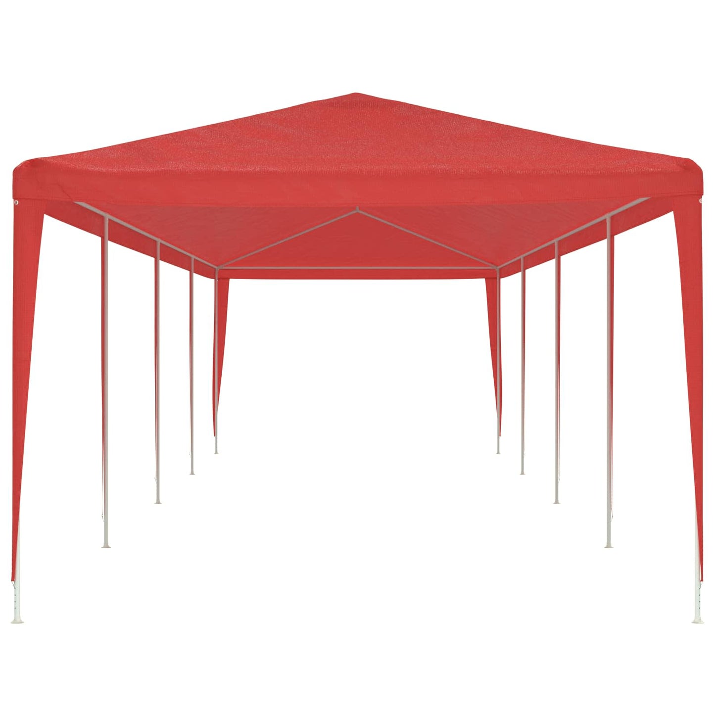 Partytelt Rød 1200 x 300 x 255 cm PE og stål