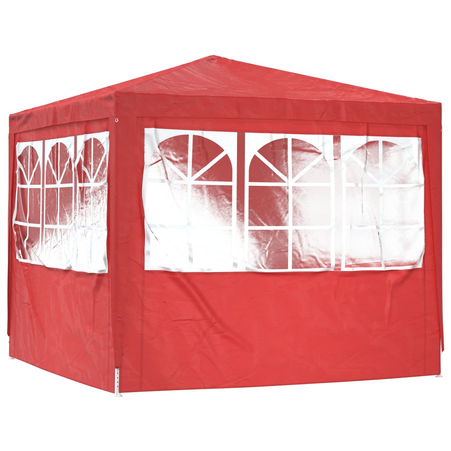 Partytelt Rød 250 x 250 x 240 cm PE og stål