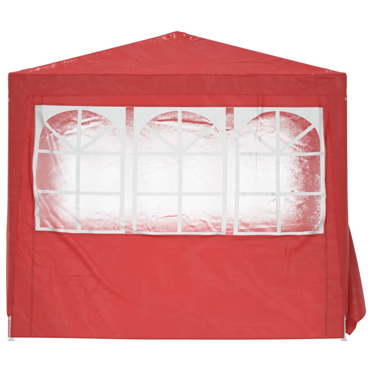 Partytelt Rød 250 x 250 x 240 cm PE og stål