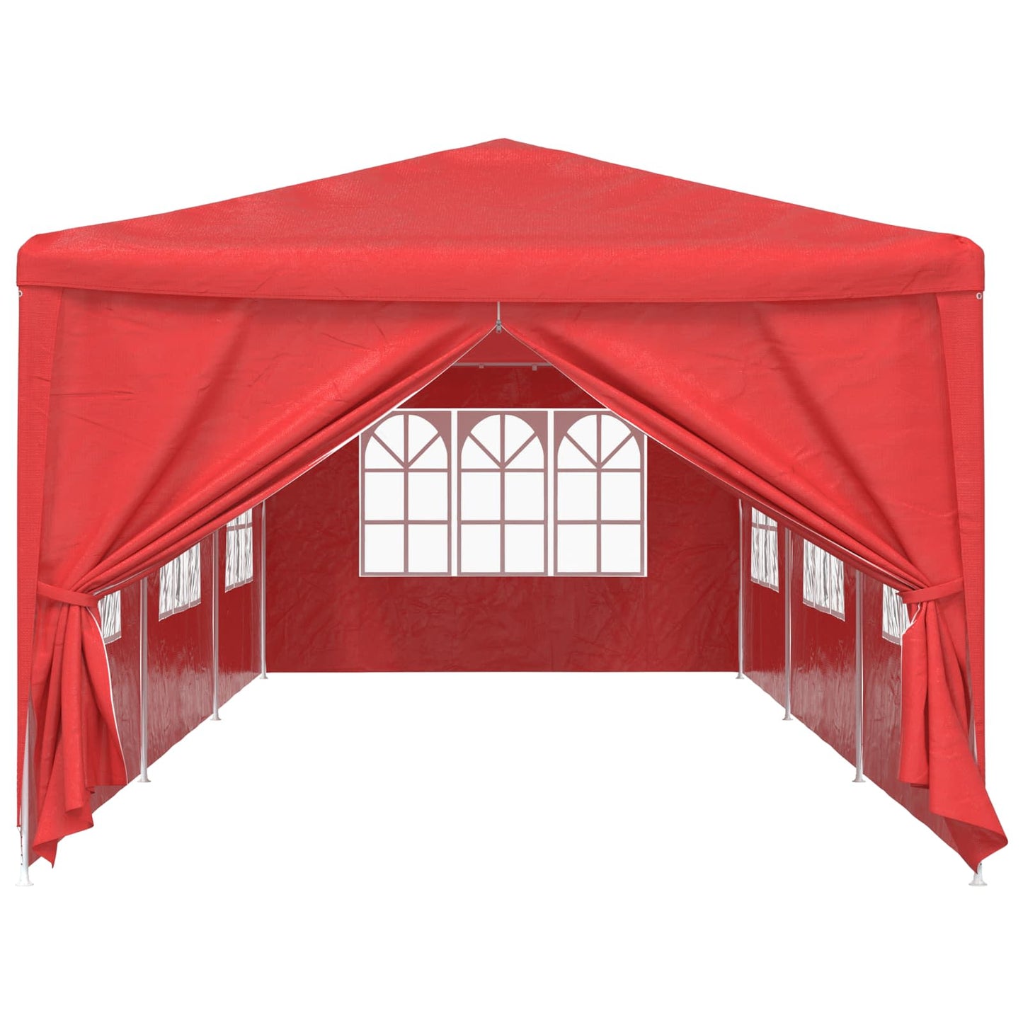Partytelt 900 x 300 x 255 cm Rød PE og stål