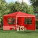 Party Telt Sidevegg 2 pcs 300 x 195 cm Rød PE og stål