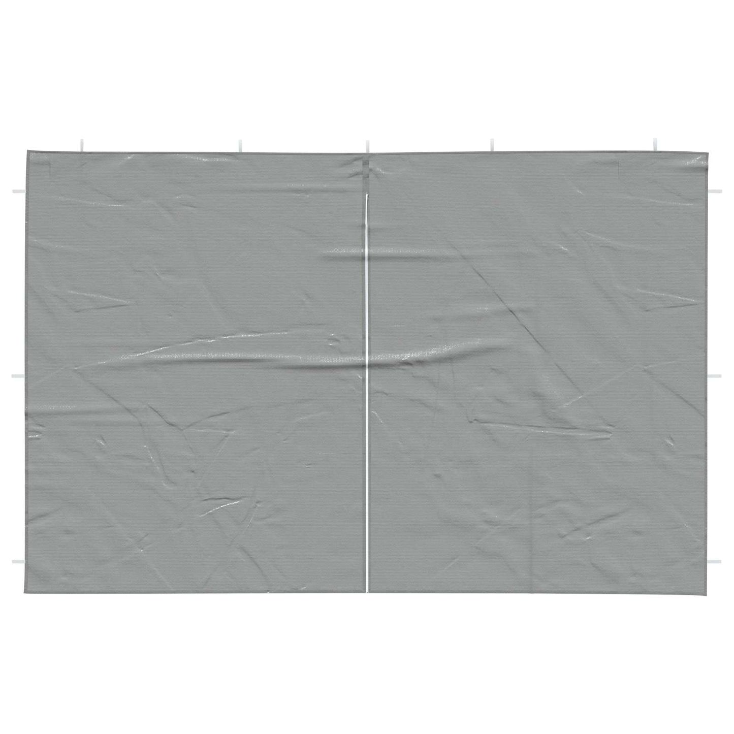 Party Telt Sidevegg 2 pcs Lysegrå 400 x 195 cm PE og stål