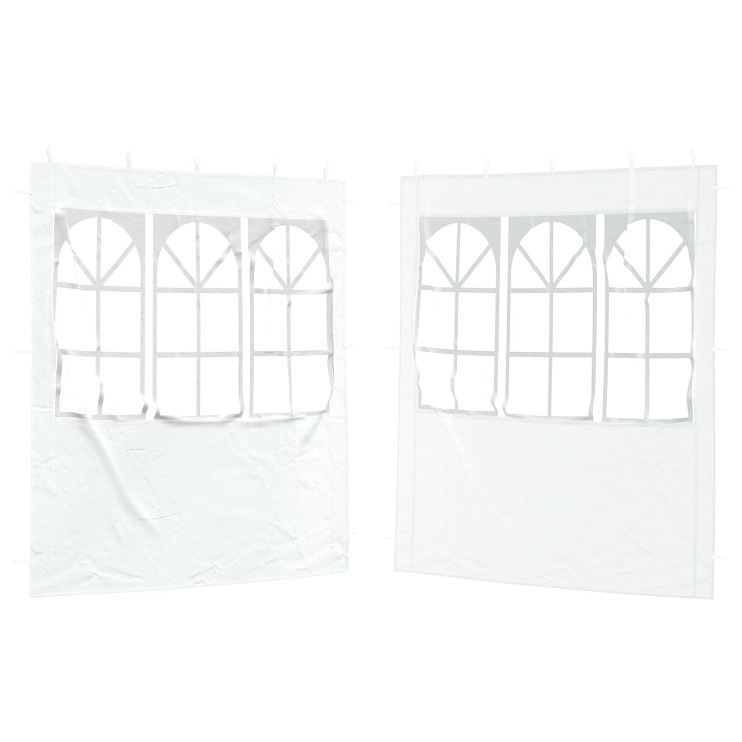Party Telt Sidevegg 2 pcs 200 x 195 cm Hvit PE og stål