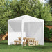 Party Telt Sidevegg 2 pcs Hvit 200 x 195 cm PE og stål