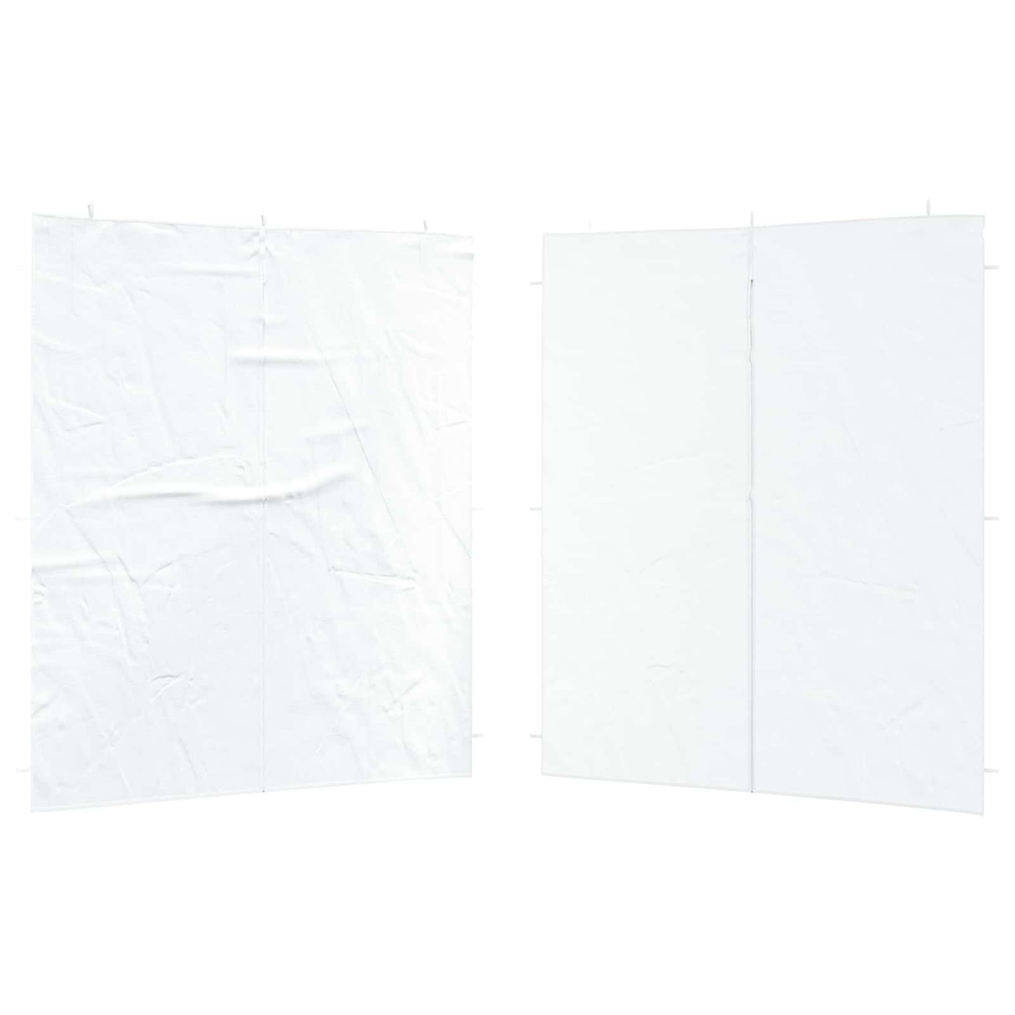 Party Telt Sidevegg 2 pcs Hvit 200 x 195 cm PE og stål