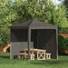 Party Telt Sidevegg 2 pcs Antrasitt 200 x 195 cm PE og stål