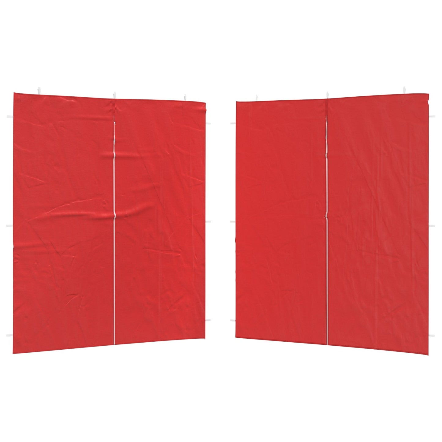 Party Telt Sidevegg 2 pcs Rød 200 x 195 cm PE og stål