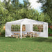 Party Telt Sidevegg 2 pcs 400 x 195 cm Hvit PE og stål