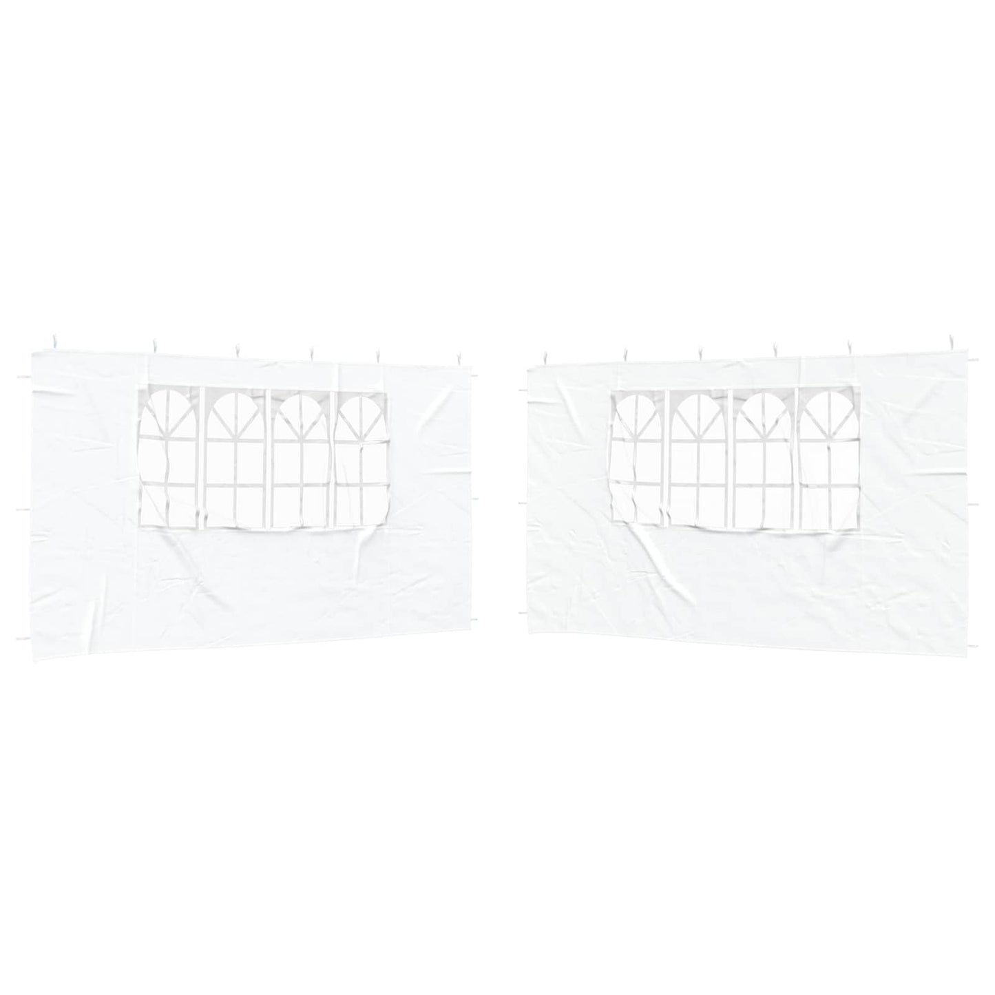 Party Telt Sidevegg 2 pcs 400 x 195 cm Hvit PE og stål