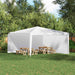 Party Telt Sidevegg 2 pcs Hvit 400 x 195 cm PE og stål