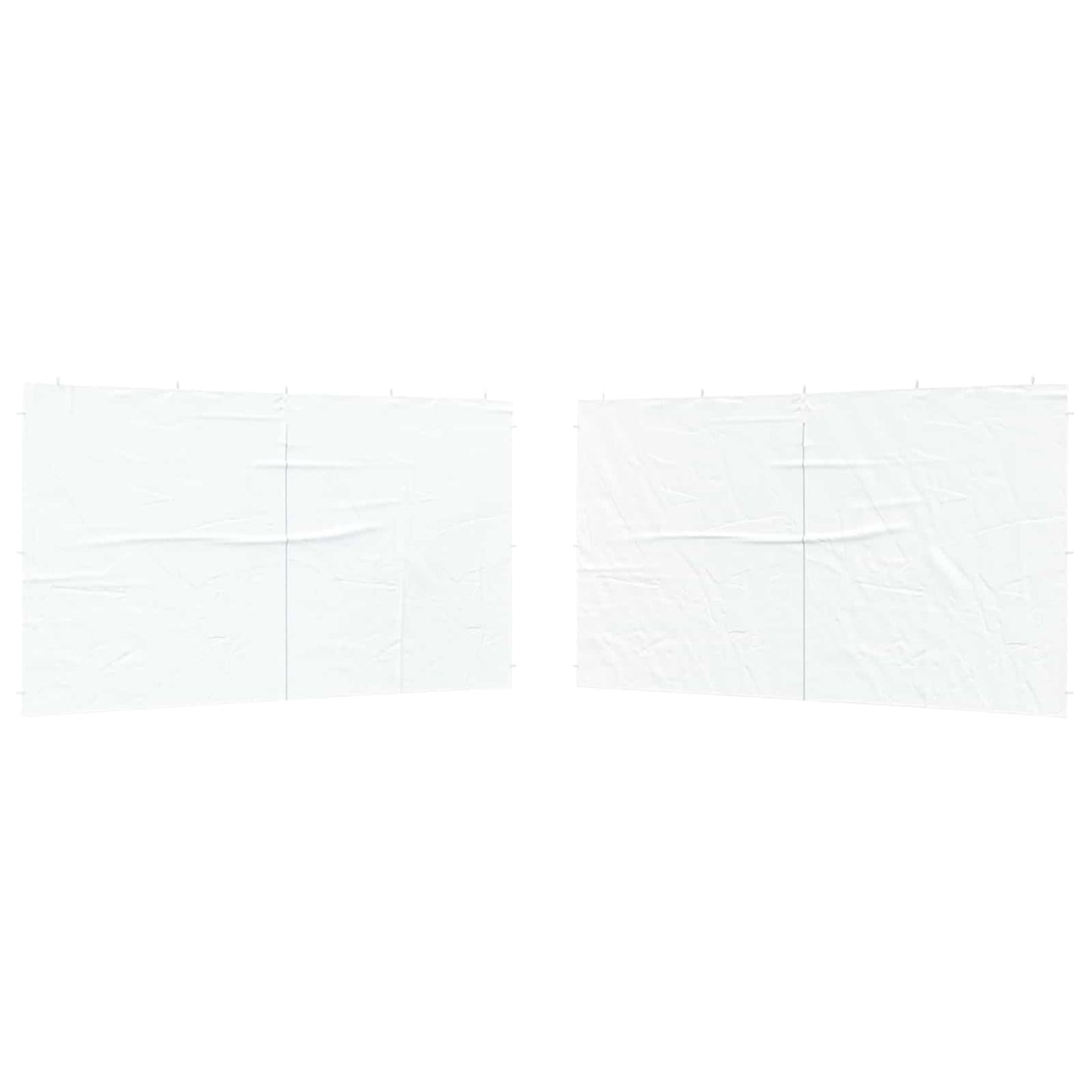 Party Telt Sidevegg 2 pcs Hvit 400 x 195 cm PE og stål