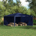 Party Telt Sidevegg 2 pcs Blå 400 x 195 cm PE og stål