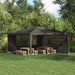 Party Telt Sidevegg 2 pcs 400 x 195 cm Antrasitt PE og stål