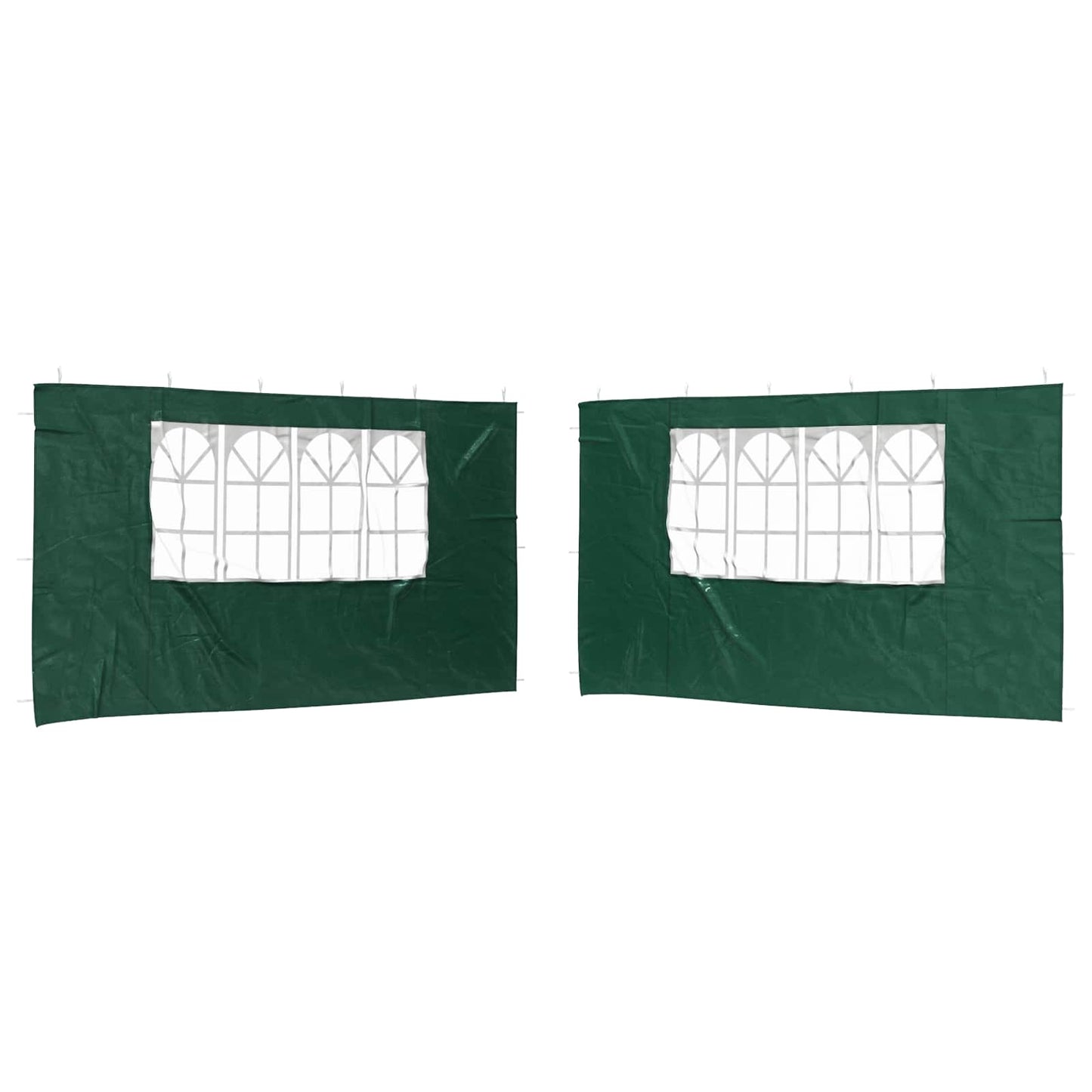 Party Telt Sidevegg 2 pcs 400 x 195 cm Grønn PE og stål