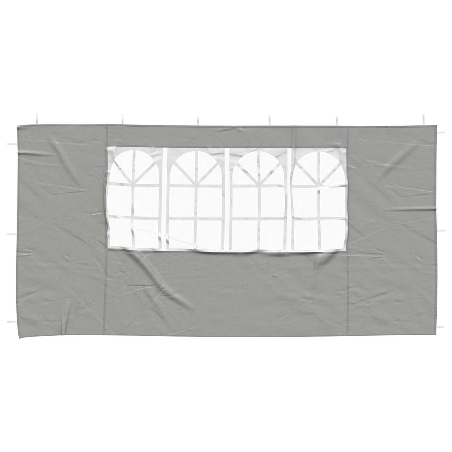 Party Telt Sidevegg 2 pcs 400 x 195 cm Lysegrå PE og stål