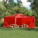 Party Telt Sidevegg 2 pcs Rød 400 x 195 cm PE og stål