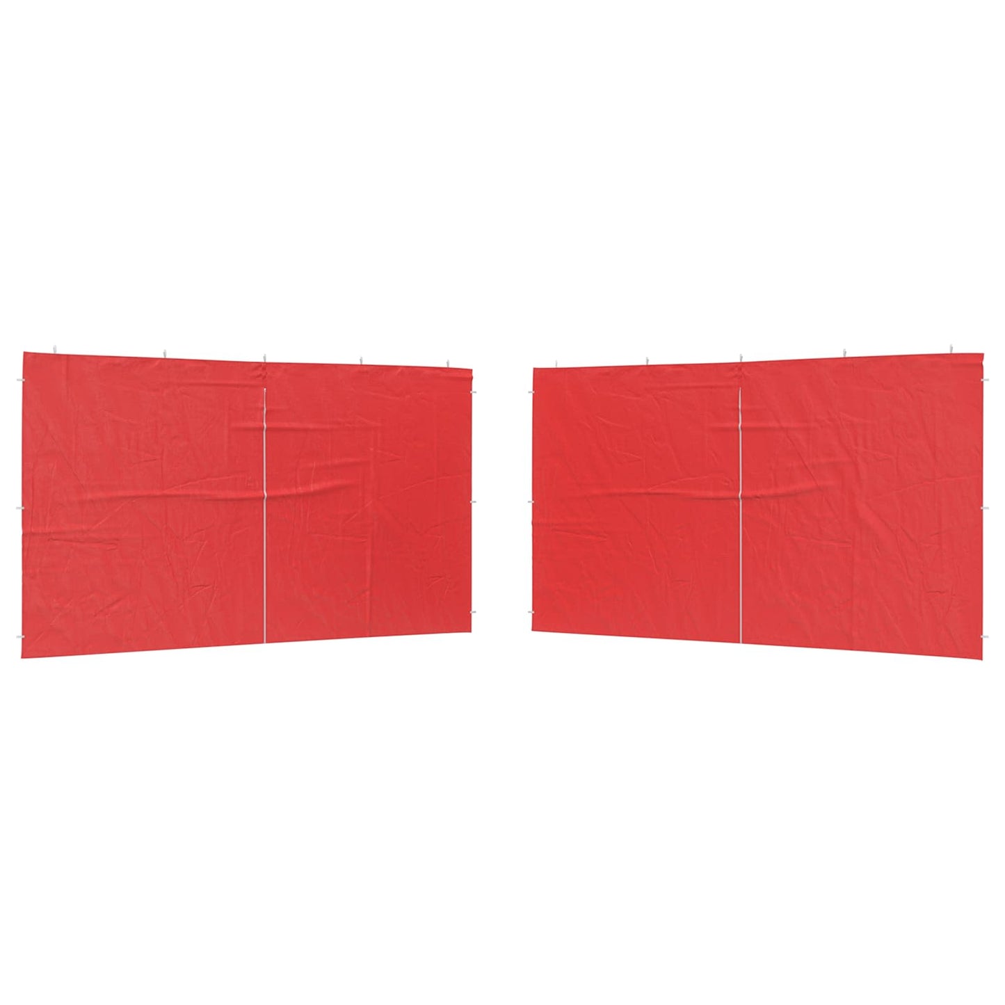 Party Telt Sidevegg 2 pcs Rød 400 x 195 cm PE og stål