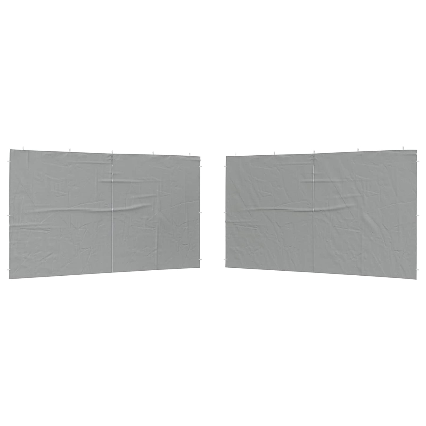 Party Telt Sidevegg 2 pcs Lysegrå 400 x 195 cm PE og stål
