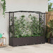 Hevet Bed med Trellis og Tak Brun 204 x 40 x 141 cm PP