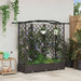 Hevet Bed med Trellis og Tak Brun 163 x 40 x 123 cm PP