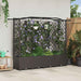 Hevet Bed med Trellis og Tak Brun 204 x 40 x 138 cm PP