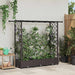Hevet Bed med Trellis og Tak Brun 164 x 40 x 123 cm PP