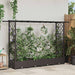 Hevet Bed med Trellis og Tak Brun 203 x 40 x 123 cm PP