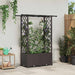 Hevet Bed med Trellis og Tak Brun 124,5 x 40 x 138 cm PP