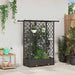 Hevet Bed med Trellis og Tak Brun 124 x 40 x 123 cm PP