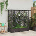 Hevet Bed med Trellis og Tak Brun 164 x 40 x 121 cm PP
