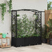 Hevet Bed med Trellis og Tak Svart 164 x 40 x 142 cm PP