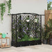 Hevet Bed med Trellis og Tak Svart 163 x 40 x 123 cm PP