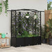 Hevet Bed med Trellis og Tak Svart 163 x 40 x 138 cm PP