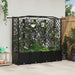 Hevet Bed med Trellis og Tak Svart 204 x 40 x 138 cm PP