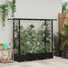 Hevet Bed med Trellis og Tak Svart 164 x 40 x 123 cm PP