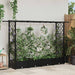 Hevet Bed med Trellis og Tak Svart 203 x 40 x 123 cm PP