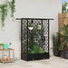 Hevet Bed med Trellis og Tak Svart 124 x 40 x 121 cm PP