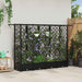 Hevet Bed med Trellis og Tak Svart 202,5 x 40 x 121 cm PP