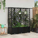 Hevet Bed med Trellis og Tak Svart 163,5 x 40 x 136 cm PP