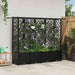 Hevet Bed med Trellis og Tak Svart 202 x 40 x 136 cm PP