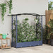 Hevet Bed med Trellis og Tak Grå 169 x 40 x 125 cm PP