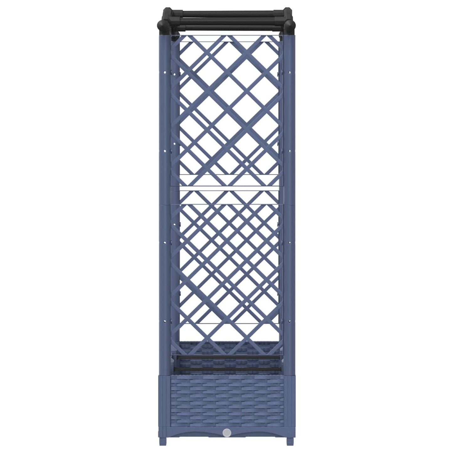 Hevet Bed med Trellis og Tak Grå 169 x 40 x 125 cm PP