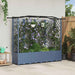Hevet Bed med Trellis og Tak Grå 204 x 40 x 138 cm PP