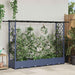 Hevet Bed med Trellis og Tak Grå 203 x 40 x 123 cm PP