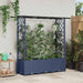 Hevet Bed med Trellis og Tak Grå 162,5 x 40 x 138 cm PP