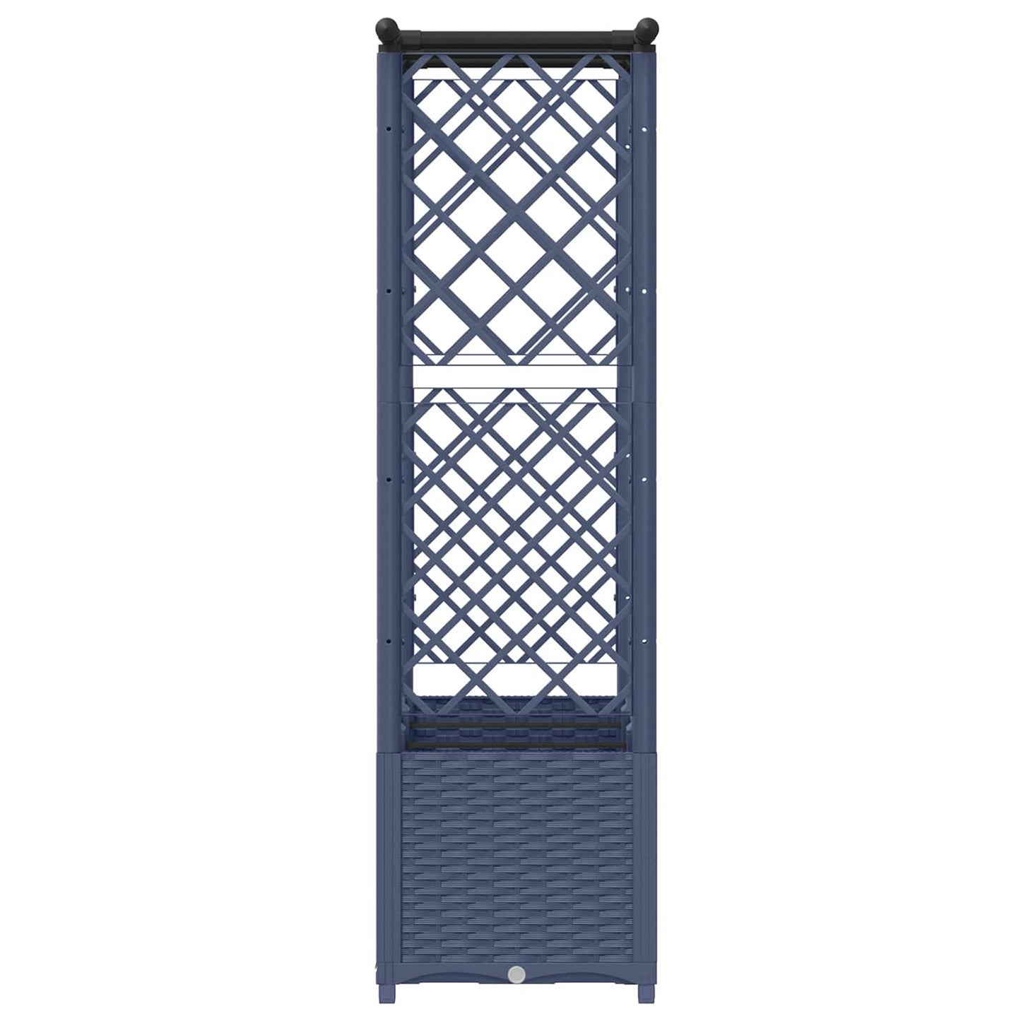Hevet Bed med Trellis og Tak Grå 162,5 x 40 x 138 cm PP