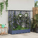Hevet Bed med Trellis og Tak Grå 164 x 40 x 123 cm PP