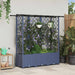 Hevet Bed med Trellis og Tak Grå 163,5 x 40 x 138 cm PP