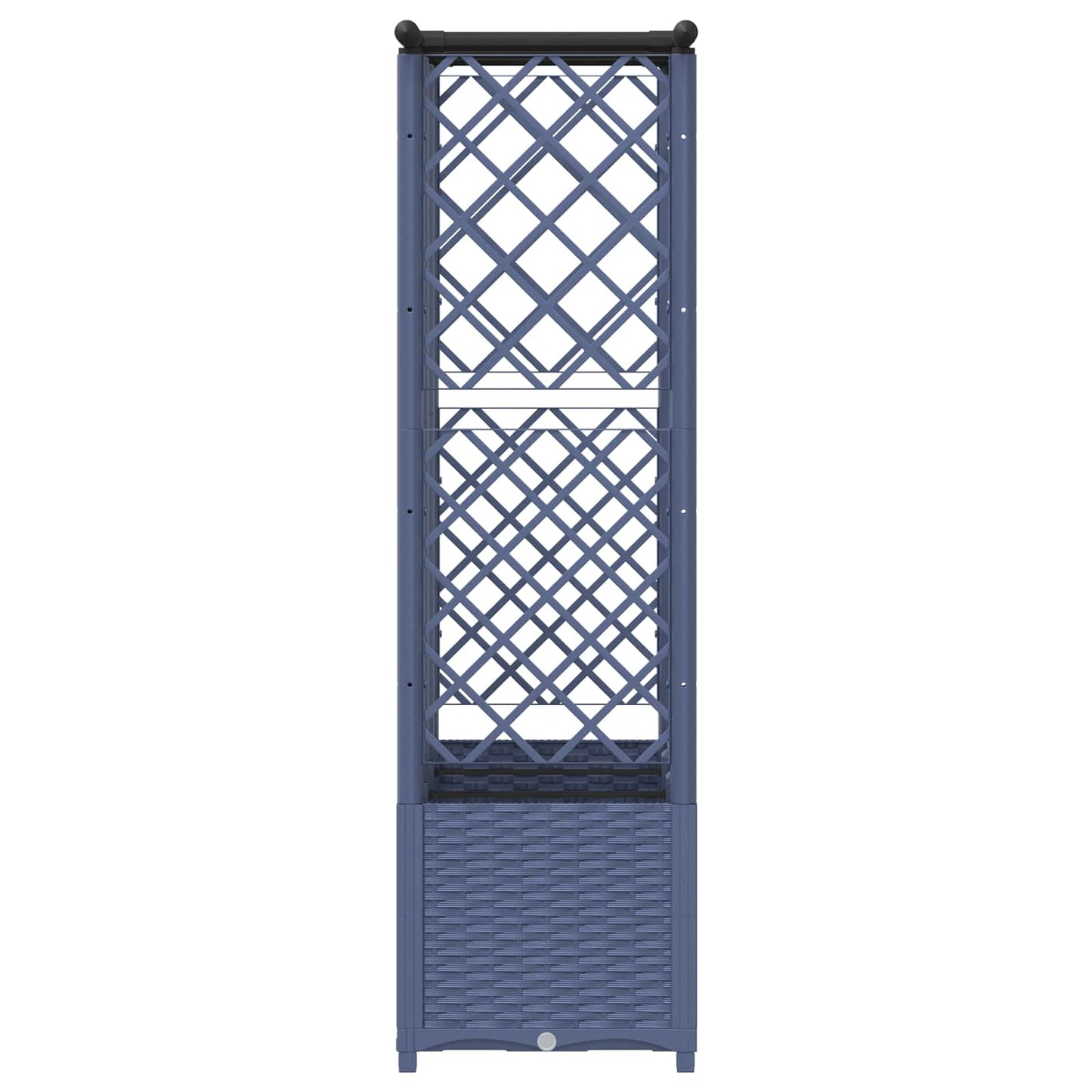 Hevet Bed med Trellis og Tak Grå 163,5 x 40 x 138 cm PP