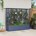 Hevet Bed med Trellis og Tak Grå 202 x 40 x 136 cm PP
